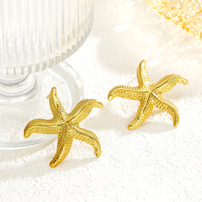 Ocean Muse | Premium Korean-Inspired Starfish Pendant & Earrings Set