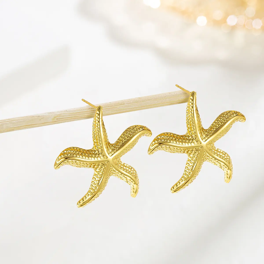 Ocean Muse | Premium Korean-Inspired Starfish Pendant & Earrings Set