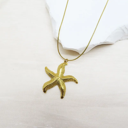 Ocean Muse | Premium Korean-Inspired Starfish Pendant & Earrings Set