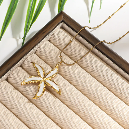 Oceanic Elegance: The White Starfish Jewelry Combo