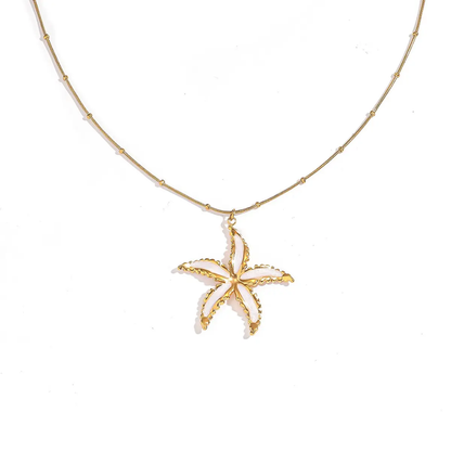 Oceanic Elegance: The White Starfish Jewelry Combo