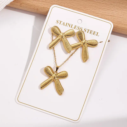 The Stylist | Premium Korean-Inspired Scissor Pendant & Earrings Set