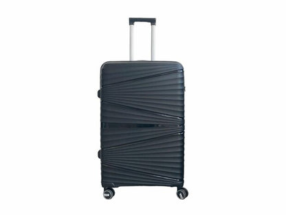 Vayaa 02 Black Luggage Set: Durable & Secure PP Trolley with 7-Year Warranty