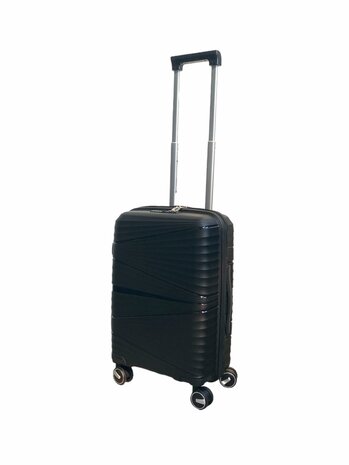 Vayaa 02 Black Luggage Set: Durable & Secure PP Trolley with 7-Year Warranty