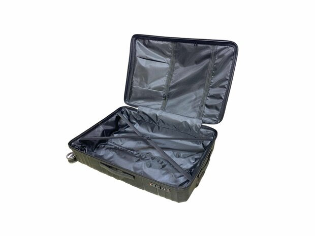 Vayaa 02 Black Luggage Set: Durable & Secure PP Trolley with 7-Year Warranty