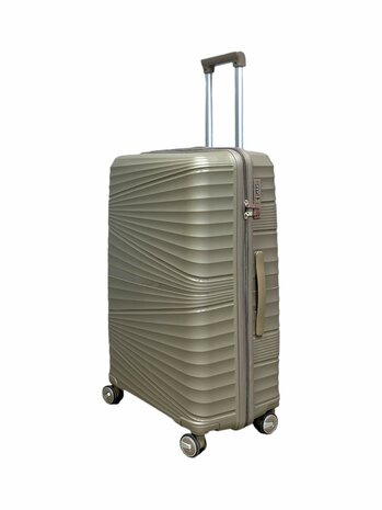 Vayaa 02 Coffee Luggage Set: Durable & Secure PP Trolley with 7-Year Warranty