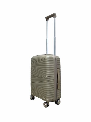 Vayaa 02 Coffee Luggage Set: Durable & Secure PP Trolley with 7-Year Warranty
