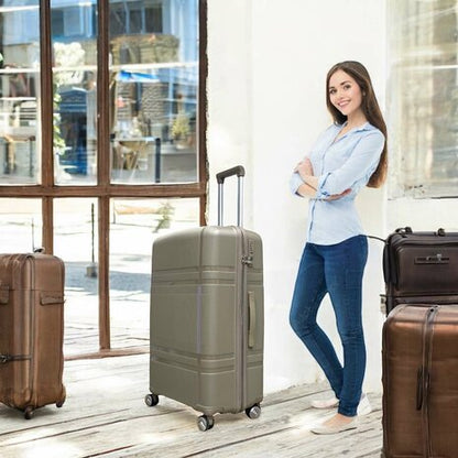 Vayaa 01 Coffee Luggage Set: Durable & Secure PP Trolley with 7-Year Warranty