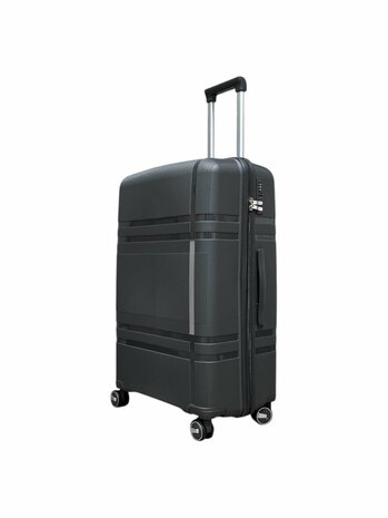 Vayaa 01 Black Luggage Set: Durable & Secure PP Trolley with 7-Year Warranty