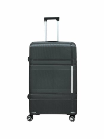 Vayaa 01 Black Luggage Set: Durable & Secure PP Trolley with 7-Year Warranty