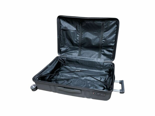 Vayaa 01 Black Luggage Set: Durable & Secure PP Trolley with 7-Year Warranty