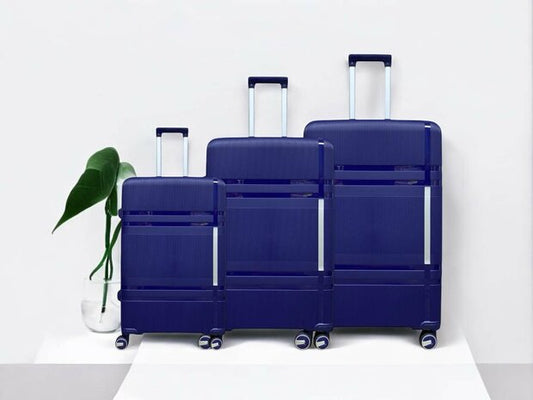 Vayaa 01 Blue Luggage Set: Durable & Secure PP Trolley with 7-Year Warranty