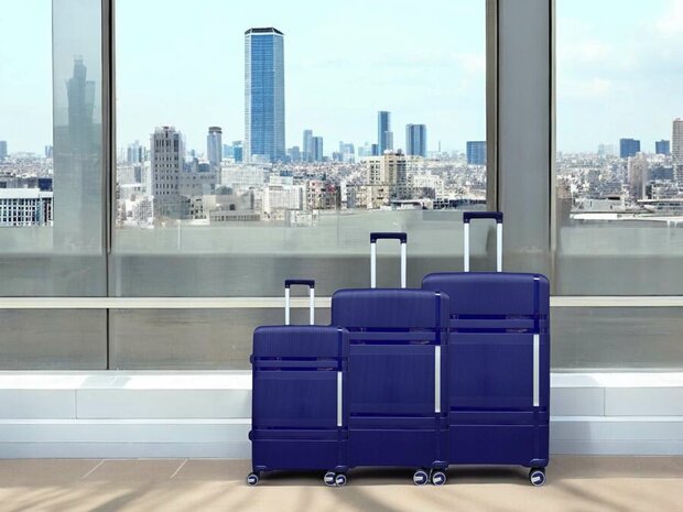 Vayaa 01 Blue Luggage Set: Durable & Secure PP Trolley with 7-Year Warranty