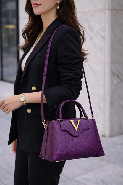 The Amethyst Heritage Monogram Satchel