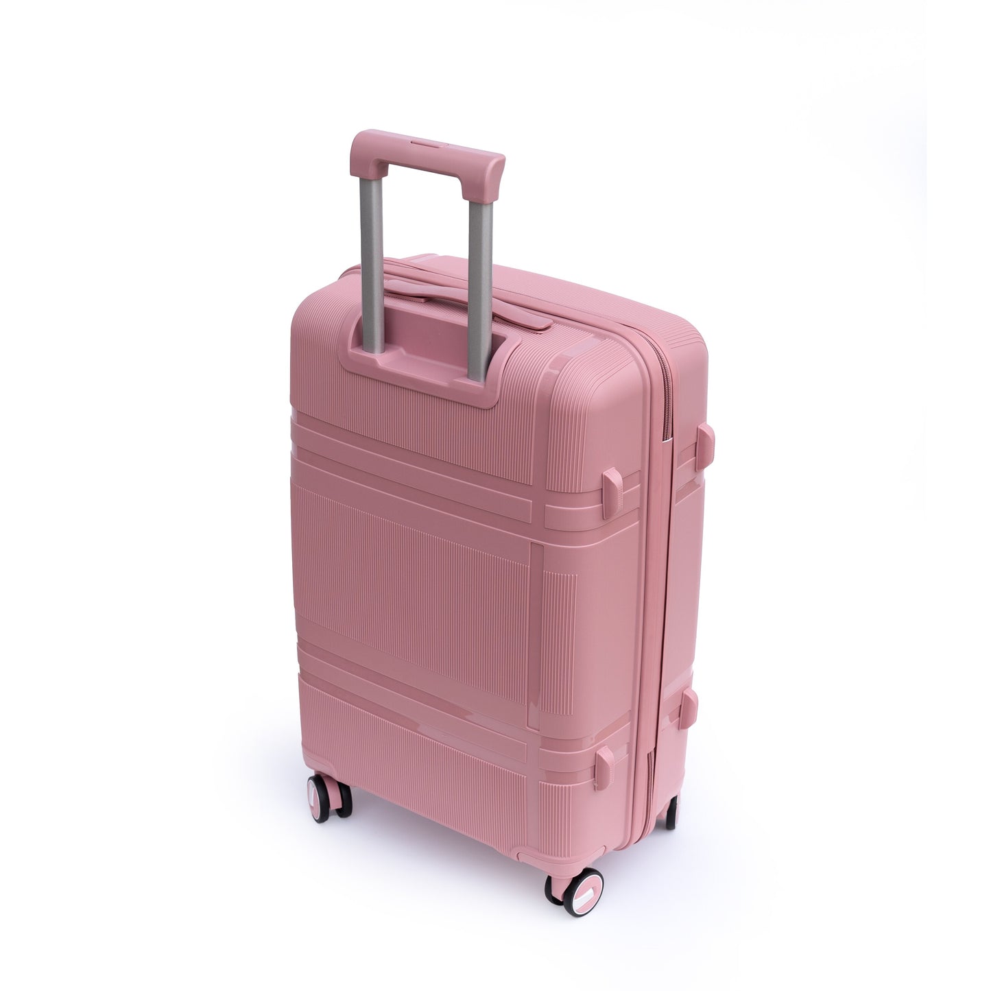 Vayaa 01 Rose Gold Luggage Set: Durable & Secure PP Trolley with 7-Year Warranty