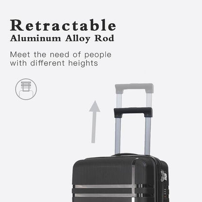 Vayaa 01 Black Luggage Set: Durable & Secure PP Trolley with 7-Year Warranty