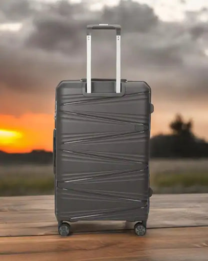 Vayaa 02 Dark Grey Luggage Set: Durable & Secure PP Trolley with 7-Year Warranty