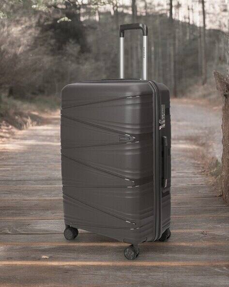 Vayaa 02 Dark Grey Luggage Set: Durable & Secure PP Trolley with 7-Year Warranty
