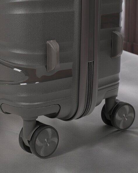 Vayaa 02 Dark Grey Luggage Set: Durable & Secure PP Trolley with 7-Year Warranty