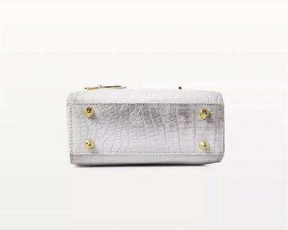 Empress Mini | Exotic Croc-Embossed Vegan Leather Top-Handle Sling Bag