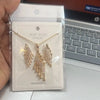 Dazzling Waterfall Zirconia Pendant & Earrings Set | Premium Gold Plated Luxury