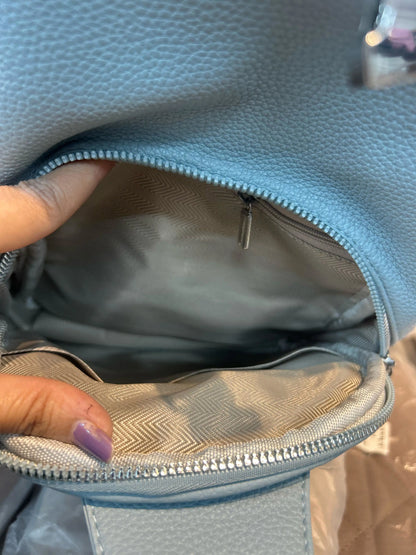 Premium Soft Vegan Leather Chest Bag – Serene Sky Blue Crossbody Sling for Travel & Daily Wear