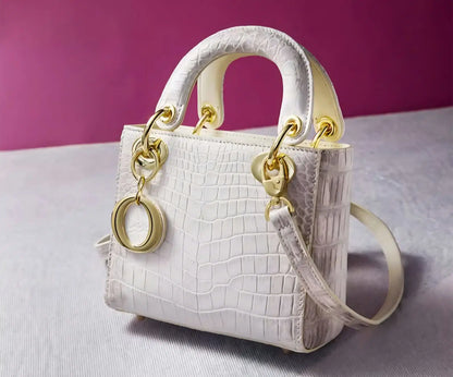 Empress Mini | Exotic Croc-Embossed Vegan Leather Top-Handle Sling Bag
