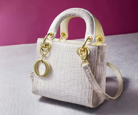Empress Mini | Exotic Croc-Embossed Vegan Leather Top-Handle Sling Bag