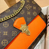 Monogram Heritage Flap Bag – Crimson Orange & Cocoa