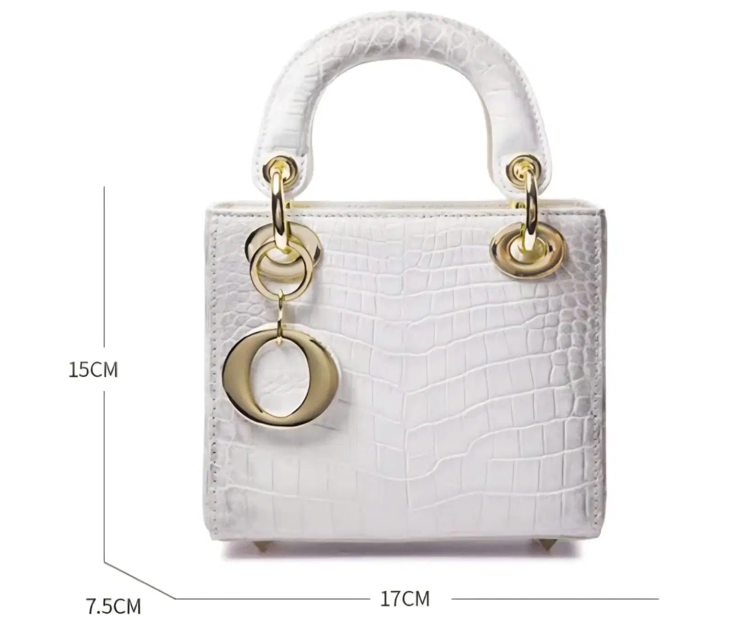 Empress Mini | Exotic Croc-Embossed Vegan Leather Top-Handle Sling Bag