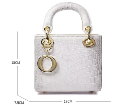 Empress Mini | Exotic Croc-Embossed Vegan Leather Top-Handle Sling Bag