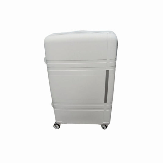 Vayaa 01 White Luggage 28 Inch Large Size : Durable & Secure PP Trolley with 7-Year Warranty