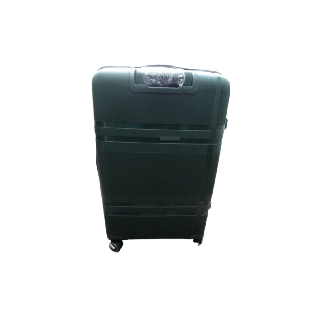 Vayaa 01 Blackish Green Luggage Set: Durable & Secure PP Trolley with 7-Year Warranty