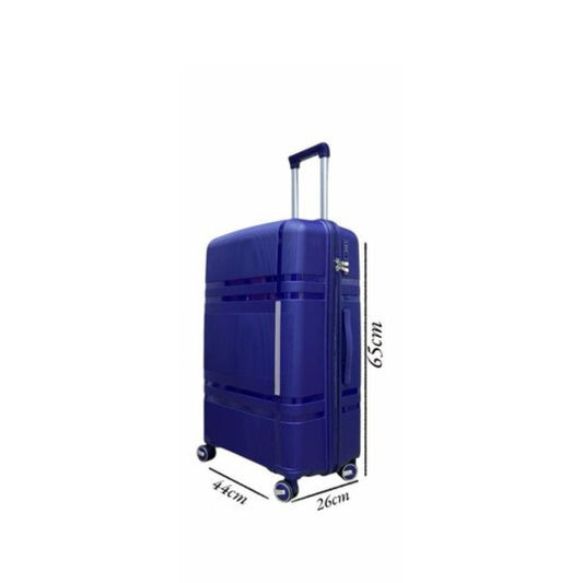 Vayaa 01 Dark Blue Luggage 24 Inch Medium Size : Durable & Secure PP Trolley with 7-Year Warranty