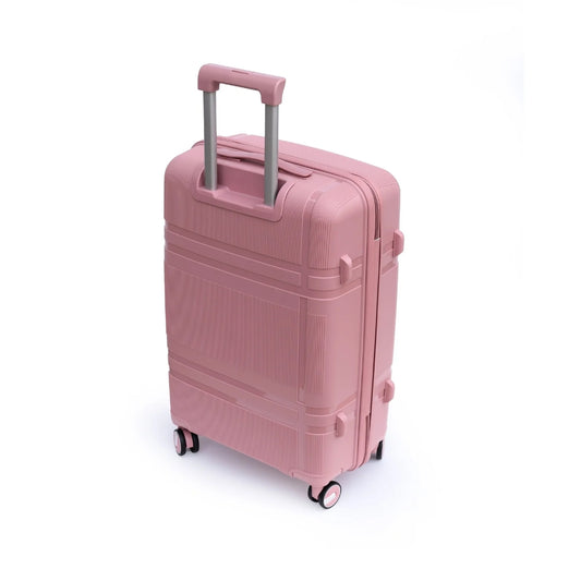 Vayaa 01 Rose Gold Luggage 24 Inch Medium Size : Durable & Secure PP Trolley with 7-Year Warranty