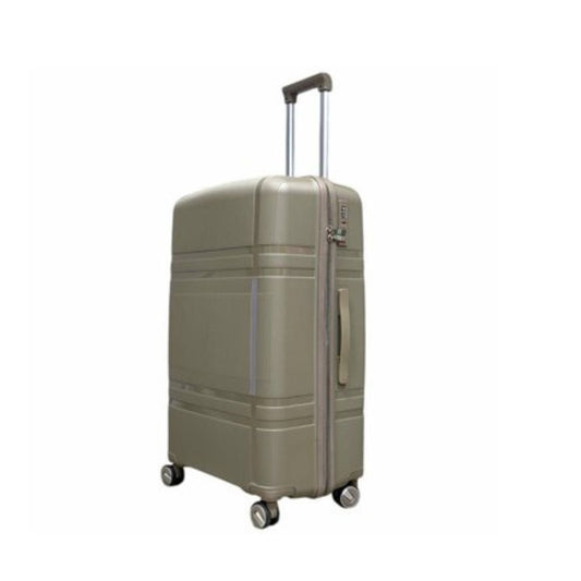 Vayaa 01 Coffee Luggage 24 Inch Medium Size : Durable & Secure PP Trolley with 7-Year Warranty