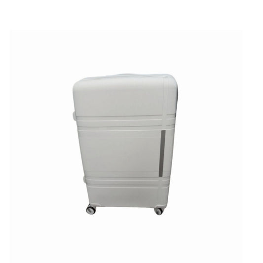 Vayaa 01 White Luggage 24 Inch Medium Size : Durable & Secure PP Trolley with 7-Year Warranty
