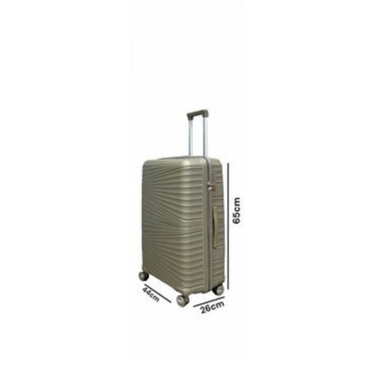 Vayaa 02 Coffee Luggage 24 Inch Medium Size : Durable & Secure PP Trolley with 7-Year Warranty