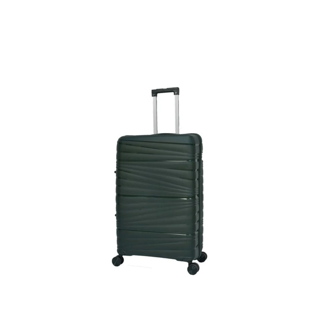 Vayaa 02 Blackish Green Luggage 24 Inch Medium Size : Durable & Secure PP Trolley with 7-Year Warranty