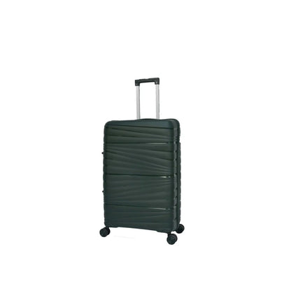 Vayaa 02 Blackish Green Luggage 24 Inch Medium Size : Durable & Secure PP Trolley with 7-Year Warranty