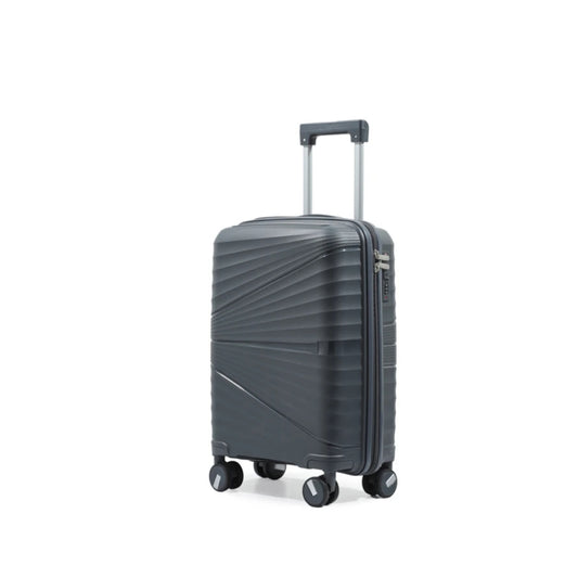 Vayaa 02 Dark Grey Luggage 24 Inch Medium Size : Durable & Secure PP Trolley with 7-Year Warranty