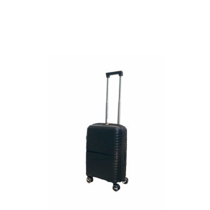 Vayaa 02 Black Luggage 20 Inch Small Size : Durable & Secure PP Trolley with 7-Year Warranty