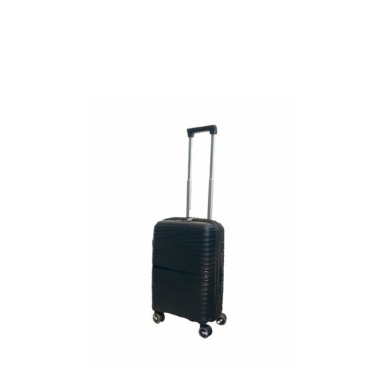 Vayaa 02 Black Luggage 20 Inch Small Size : Durable & Secure PP Trolley with 7-Year Warranty