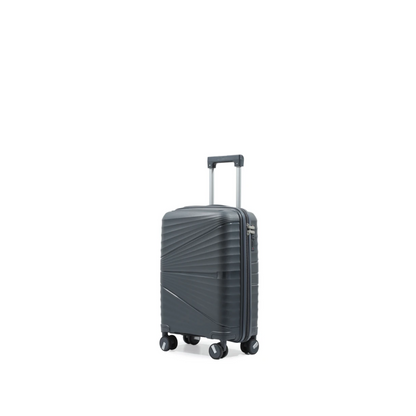 Vayaa 02 Dark Grey Luggage 20 Inch Small Size : Durable & Secure PP Trolley with 7-Year Warranty