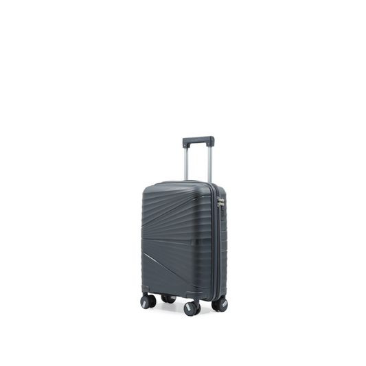 Vayaa 02 Dark Grey Luggage 20 Inch Small Size : Durable & Secure PP Trolley with 7-Year Warranty