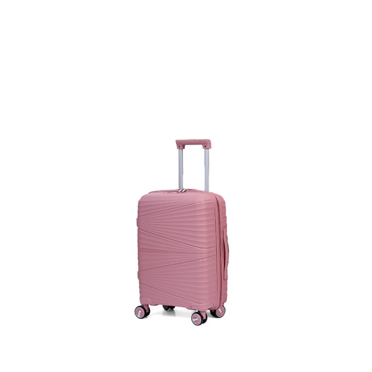 Vayaa 02 Rose Gold Luggage 20 Inch Small Size : Durable & Secure PP Trolley with 7-Year Warranty