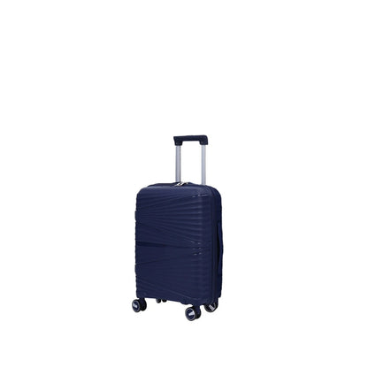 Vayaa 02 Navy Blue Luggage 20 Inch Small Size : Durable & Secure PP Trolley with 7-Year Warranty