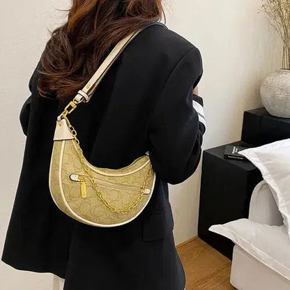 Monogram Crescent Vegan Leather Hobo Bag – Ivory & Sand