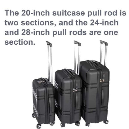 Vayaa 01 Black Luggage Set: Durable & Secure PP Trolley with 7-Year Warranty