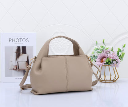 Premium Vegan Leather Beige Sling Vanilla Handbag